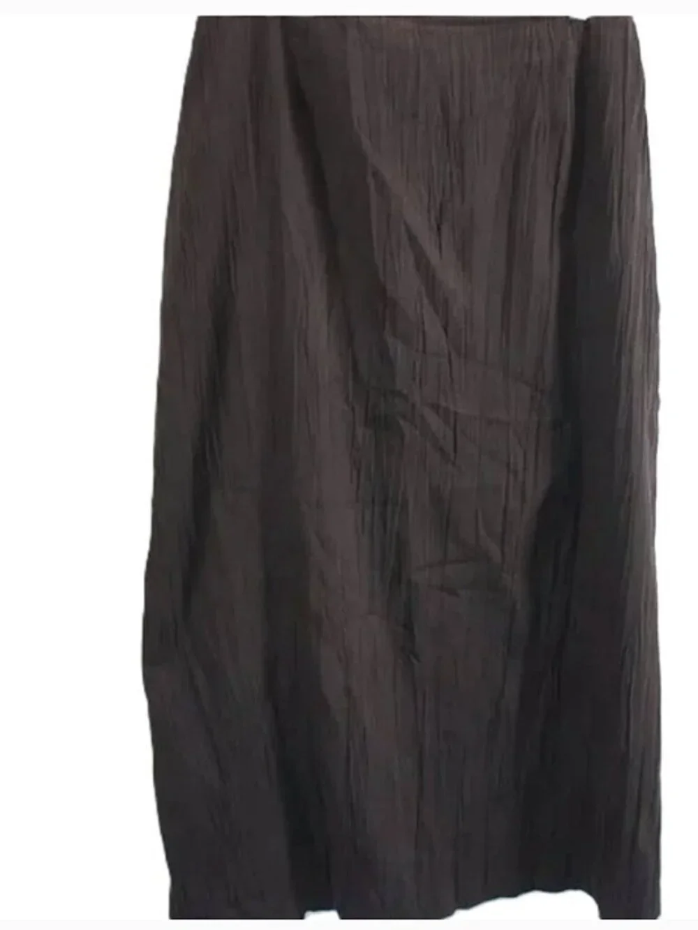 J.Jill Chocolate Brown Vegan Suede Crinkle Skirt size 12
